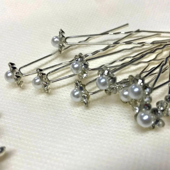 Beautiful Wedding Hair Pins & Bridal Hair Comb Set - Picture 6 of 11